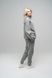Костюм женский теплый свитер и штаны-джоггеры серого цвета 230404 фото 3