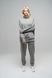 Костюм женский теплый свитер и штаны-джоггеры серого цвета 230404 фото 1