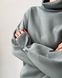 Костюм жіночий теплий светр та штани-джоггери сірого кольору 230404 фото 4