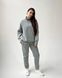Костюм жіночий теплий светр та штани-джоггери сірого кольору 230404 фото 5