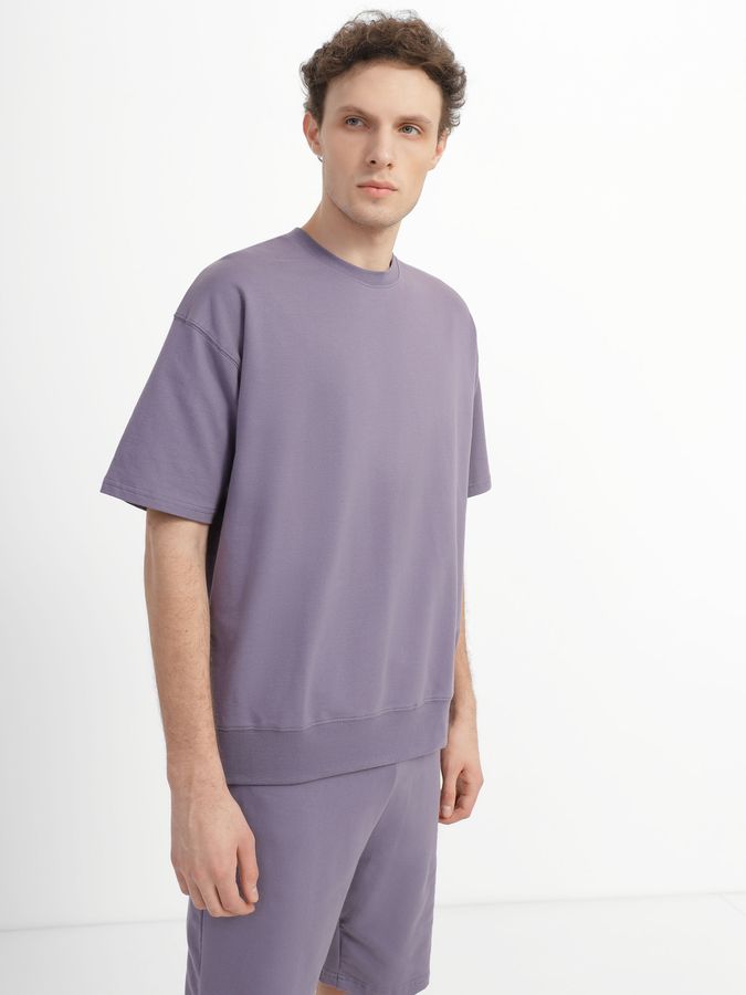 Комплект для чоловіків футболка та шорти сірий 220912 фото