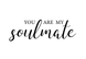 Парні футболки для закоханих "You are my soulmate" у чорному кольорі 222PB_You are my soulmate_WxsMm фото 2
