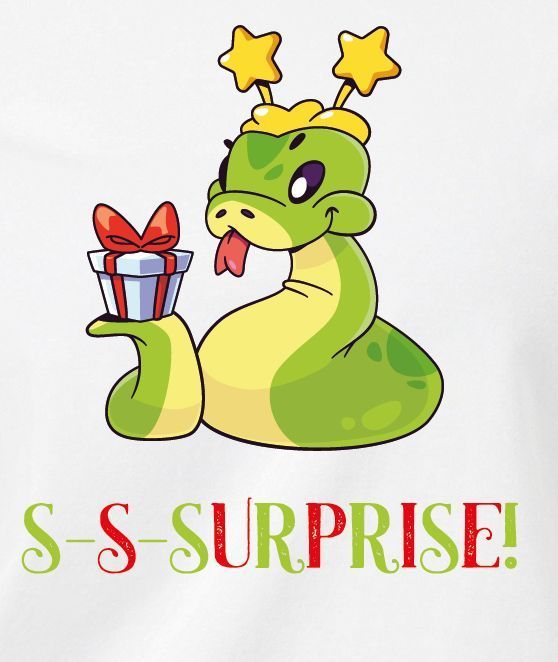 Футболка женская белая с принтом "S-s-surprise" 201002PW_sssurprise фото