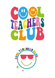 Футболка женская белая с принтом "Cool teachers club" 201002PW_Cool teachers club (color) фото 2