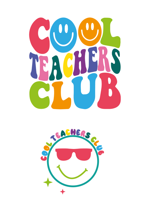 Футболка женская белая с принтом "Cool teachers club" 201002PW_Cool teachers club (color) фото