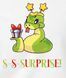 Футболка женская белая с принтом "S-s-surprise" 201002PW_sssurprise фото 2