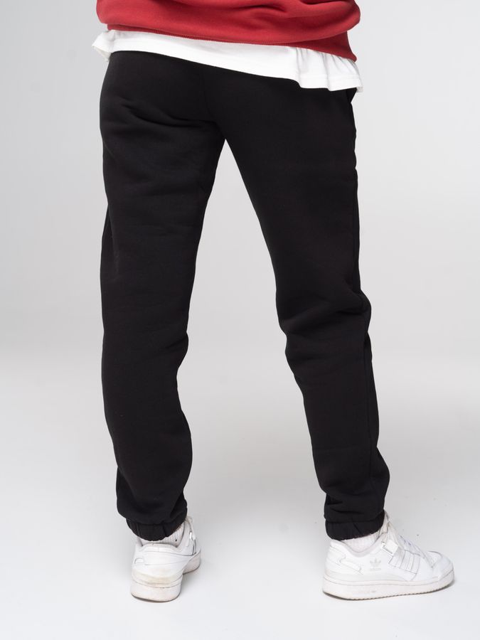 Штани-джоггери жіночі теплі чорного кольору 230412 фото